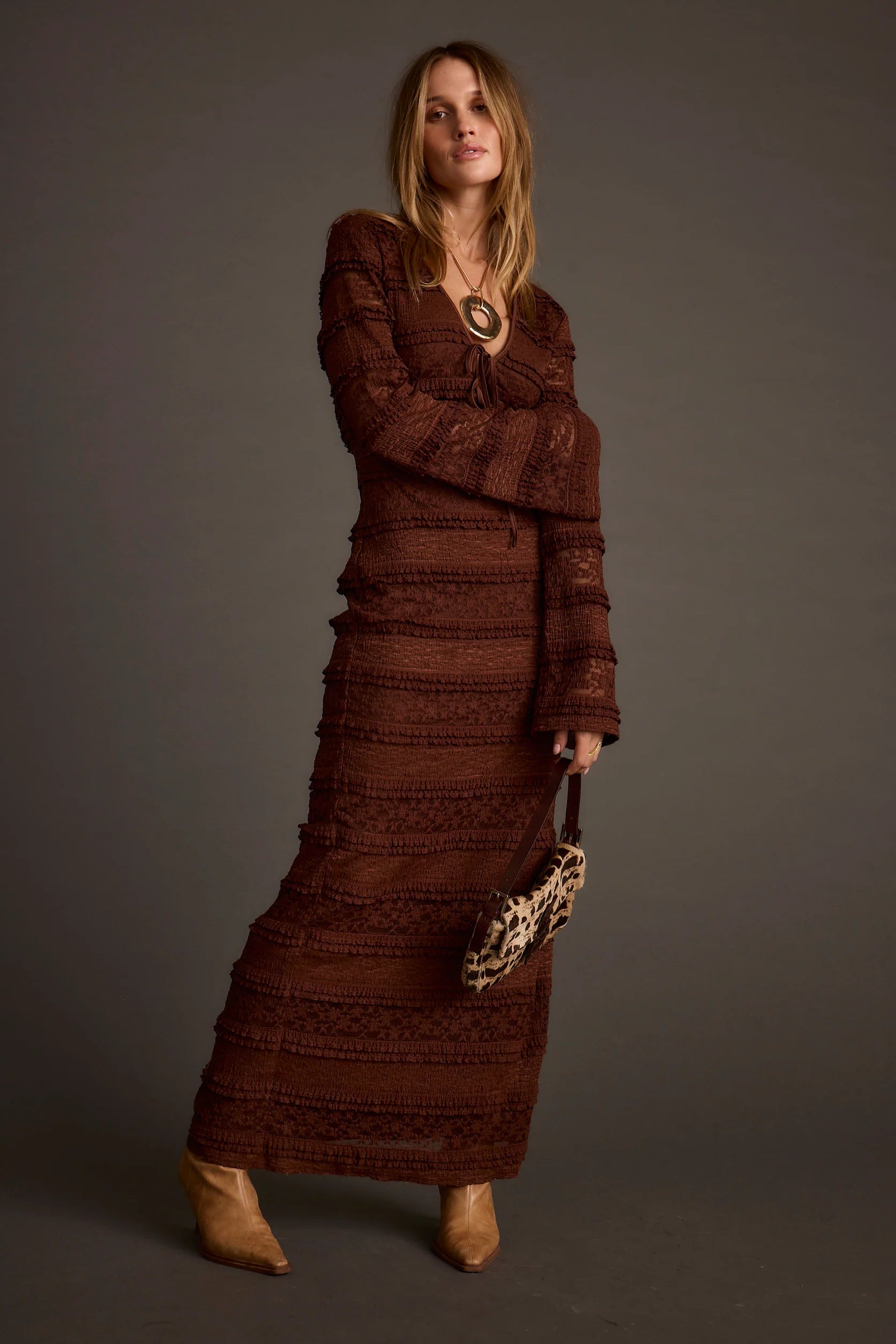 Melrose Espresso Maxi Dress