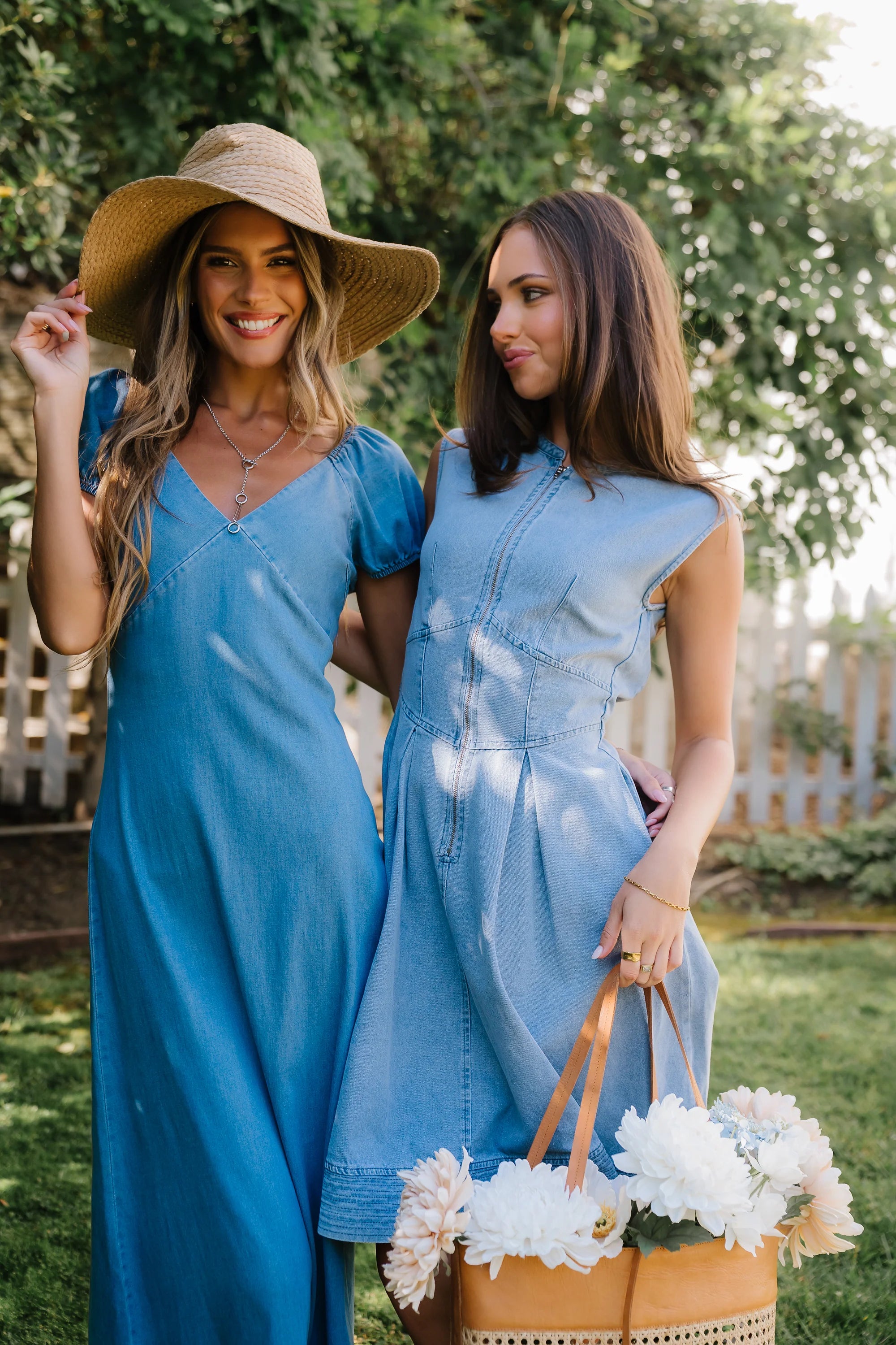 Sylvia Denim Maxi Dress