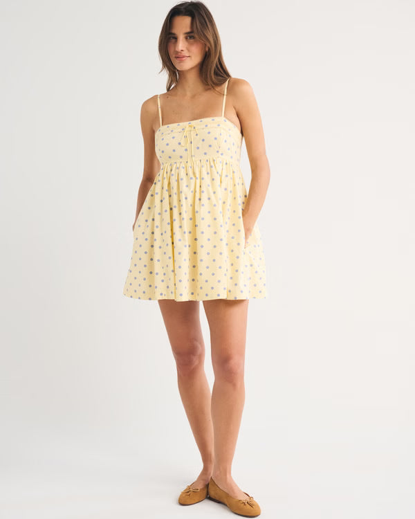 A&F Emerson Babydoll Skort-Yellow