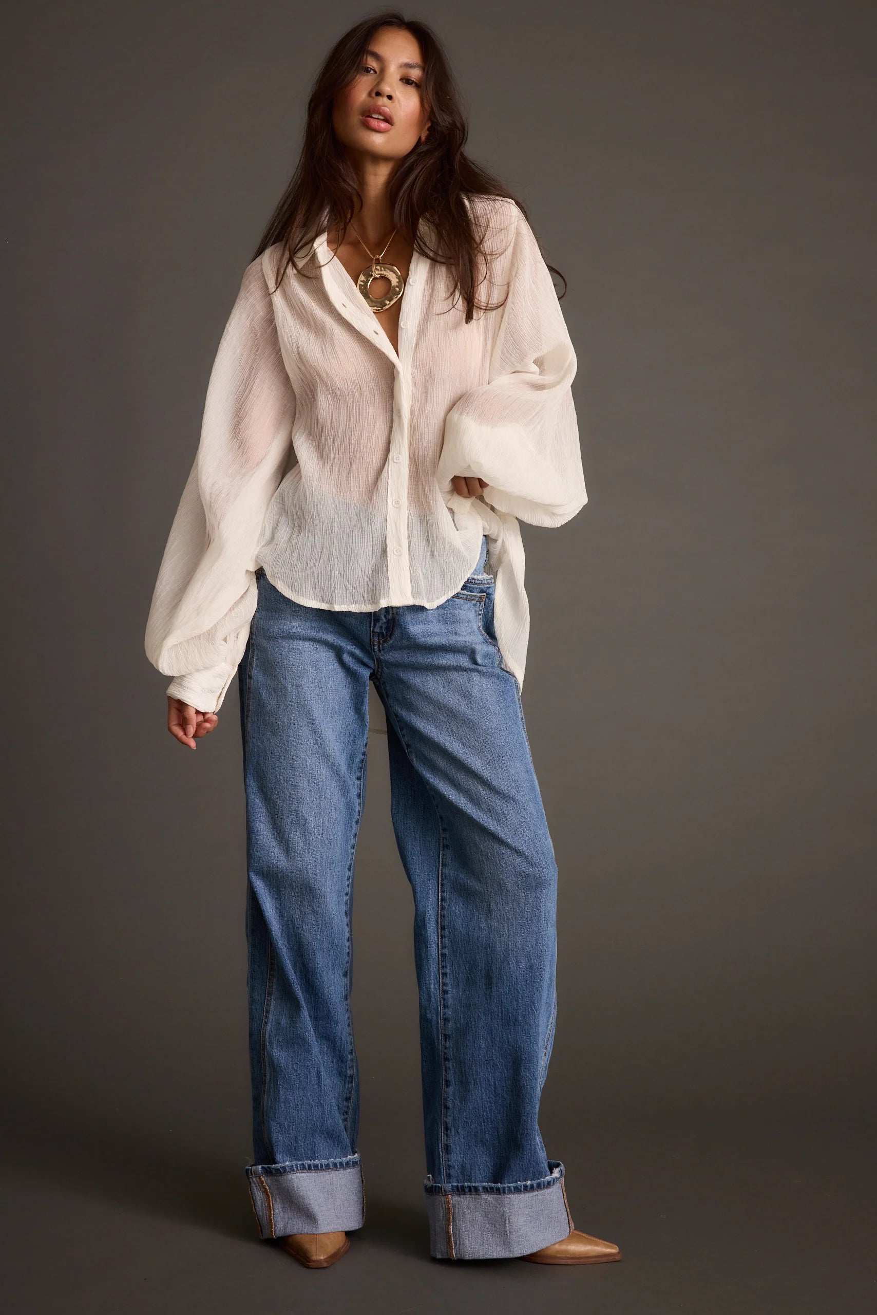 Claudia Ivory Oversized Blouse