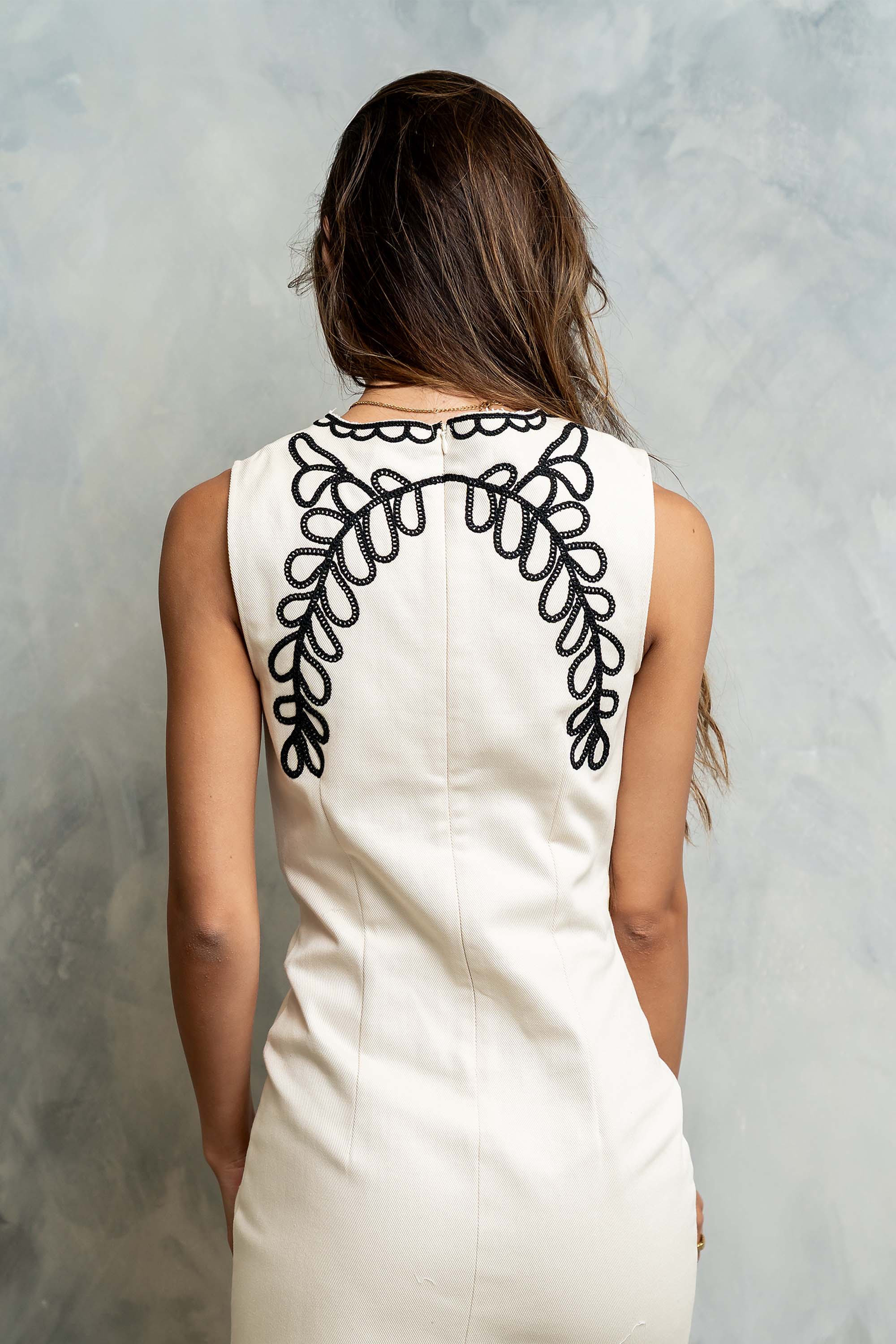 Jovie Embroidered Mini Dress