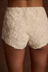 Posie Ivory Floral Micro Shorts