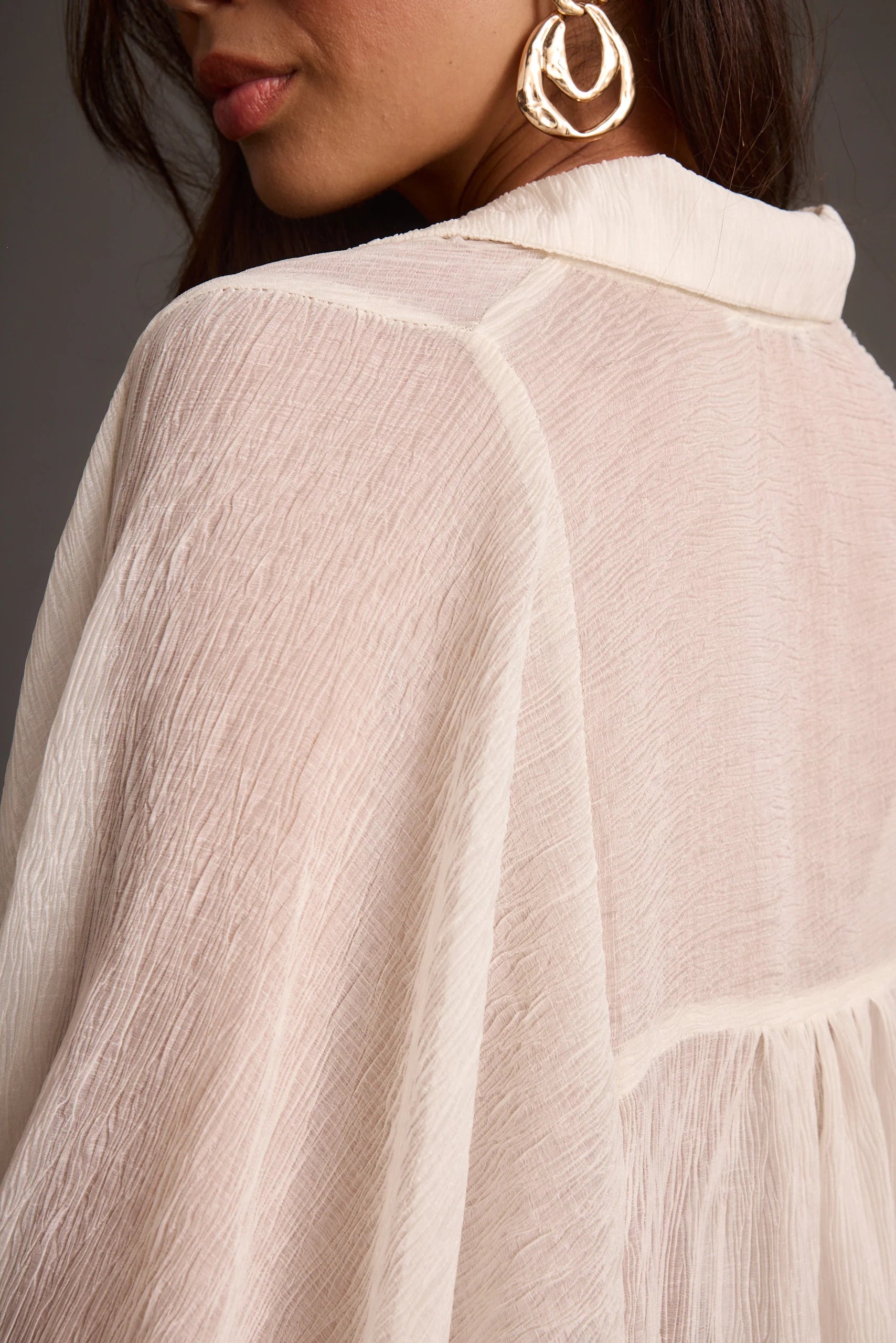 Claudia Ivory Oversized Blouse
