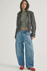 We The Free Good Luck Mid-Rise Barrel Jeans