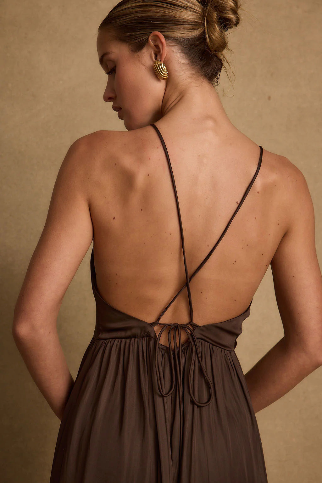 Mia Espresso Maxi Dress
