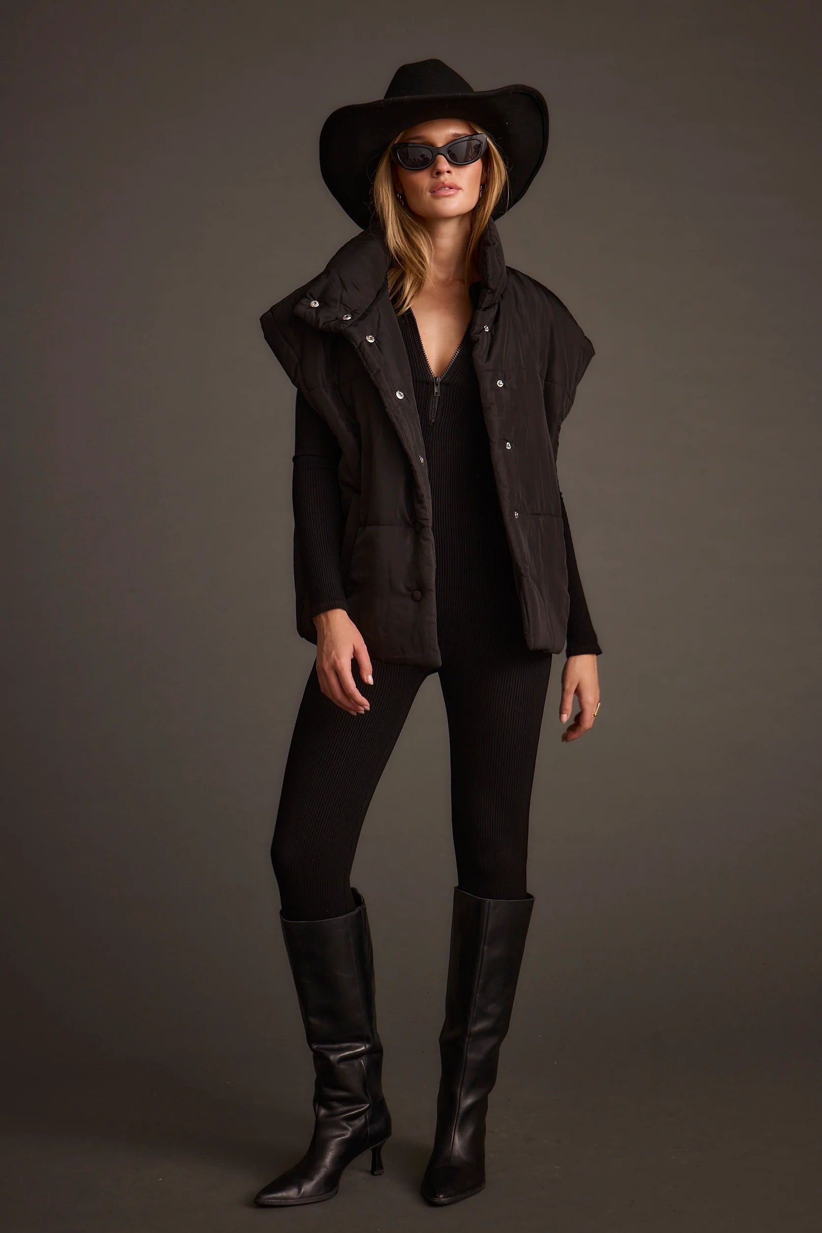Summit Black Puffer Vest