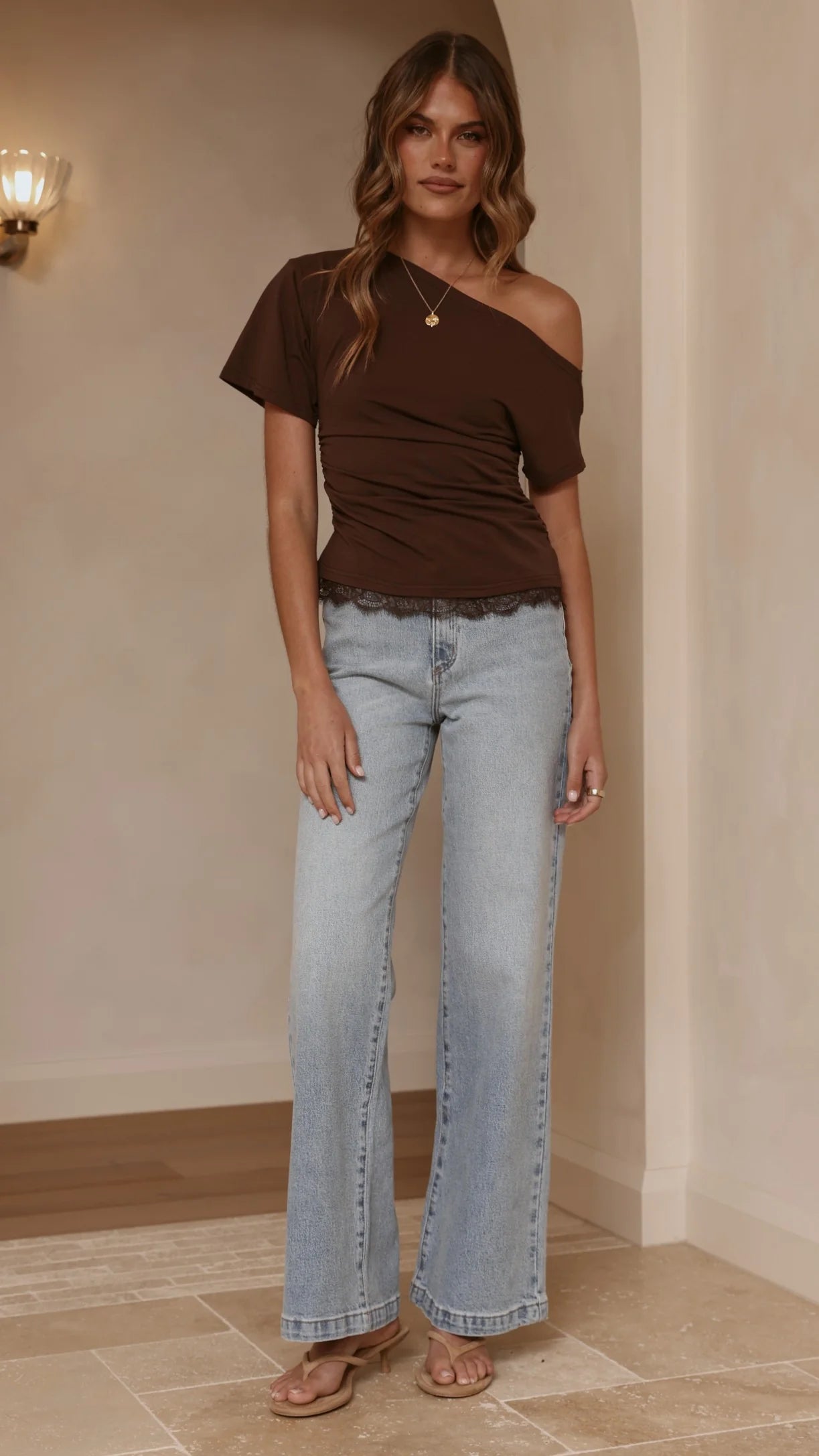 Tallie Lace Top - Chocolate