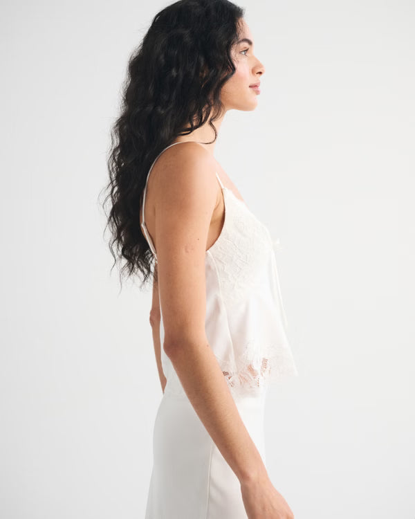 Bra-Free Lace Pieced Set Top