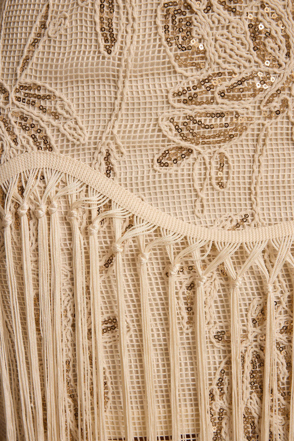 Ophelia Gold Fringe Mini Dress