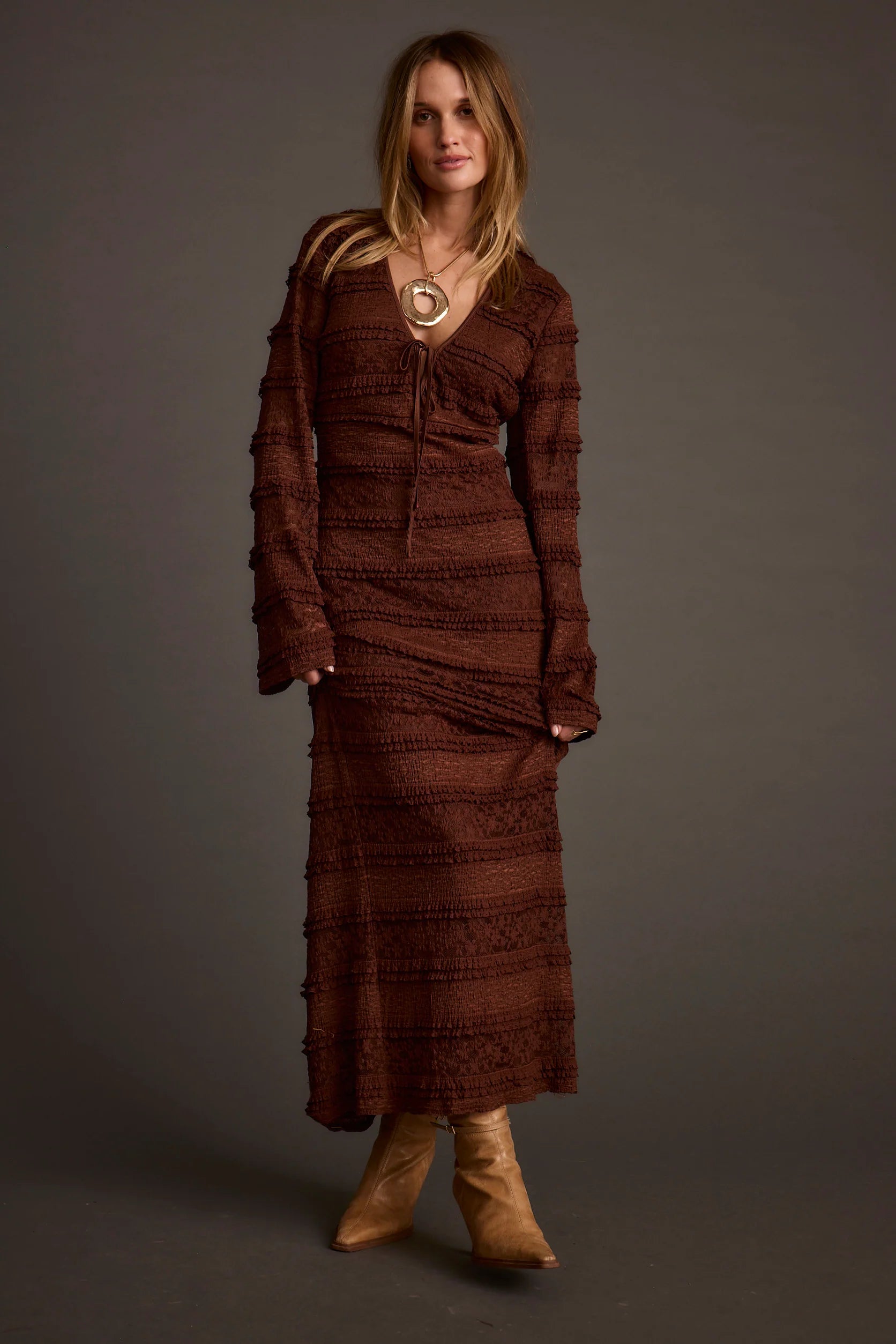 Melrose Espresso Maxi Dress