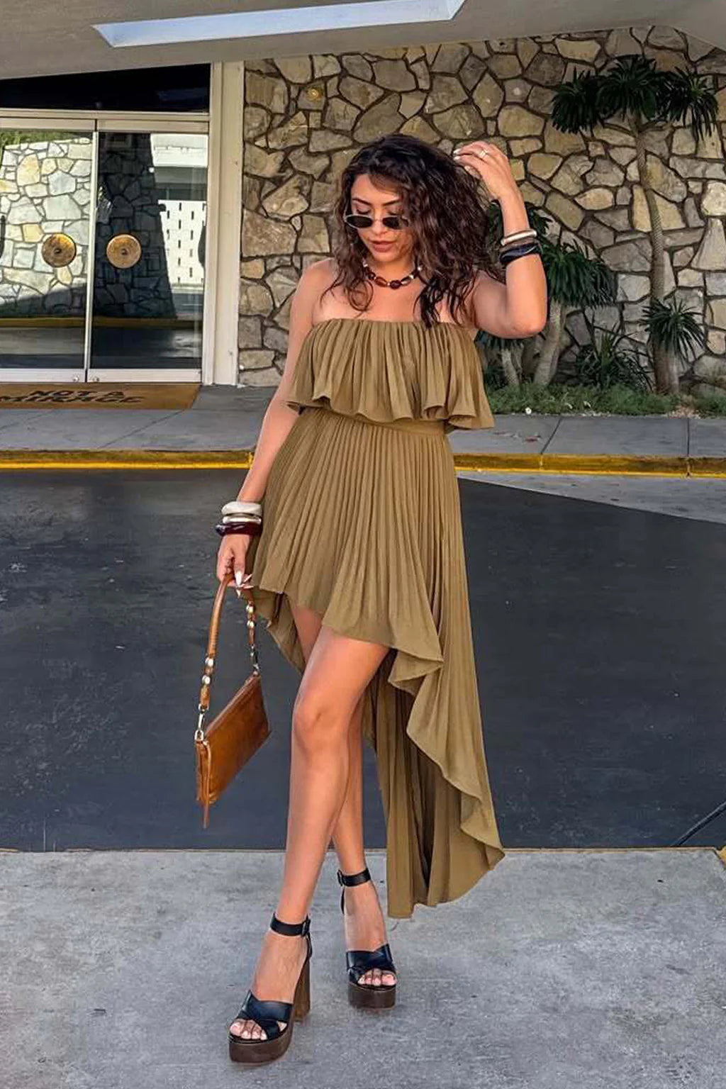 Lima Olive Crop Top