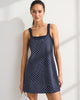 YPB On The Go Double-Layered Mini Dress-Navy Dot