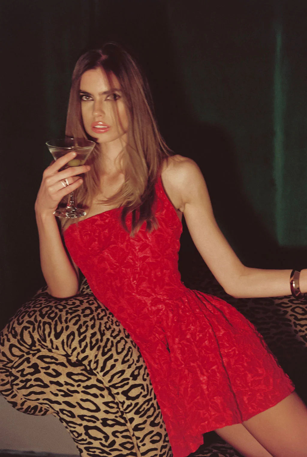 Scarlet Rouge Drop Waist Micro Mini Dress