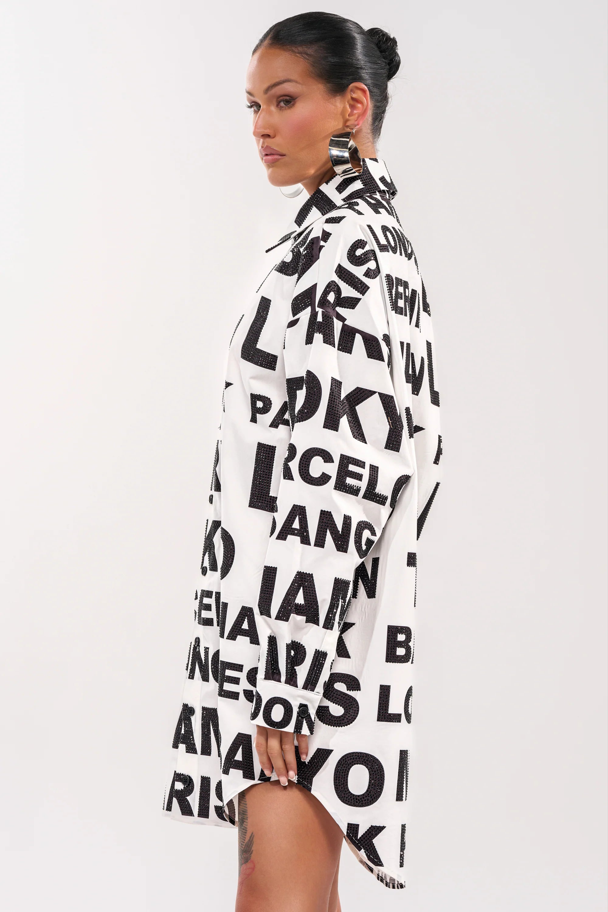 TIME AND PLACE POPLIN MINI DRESS