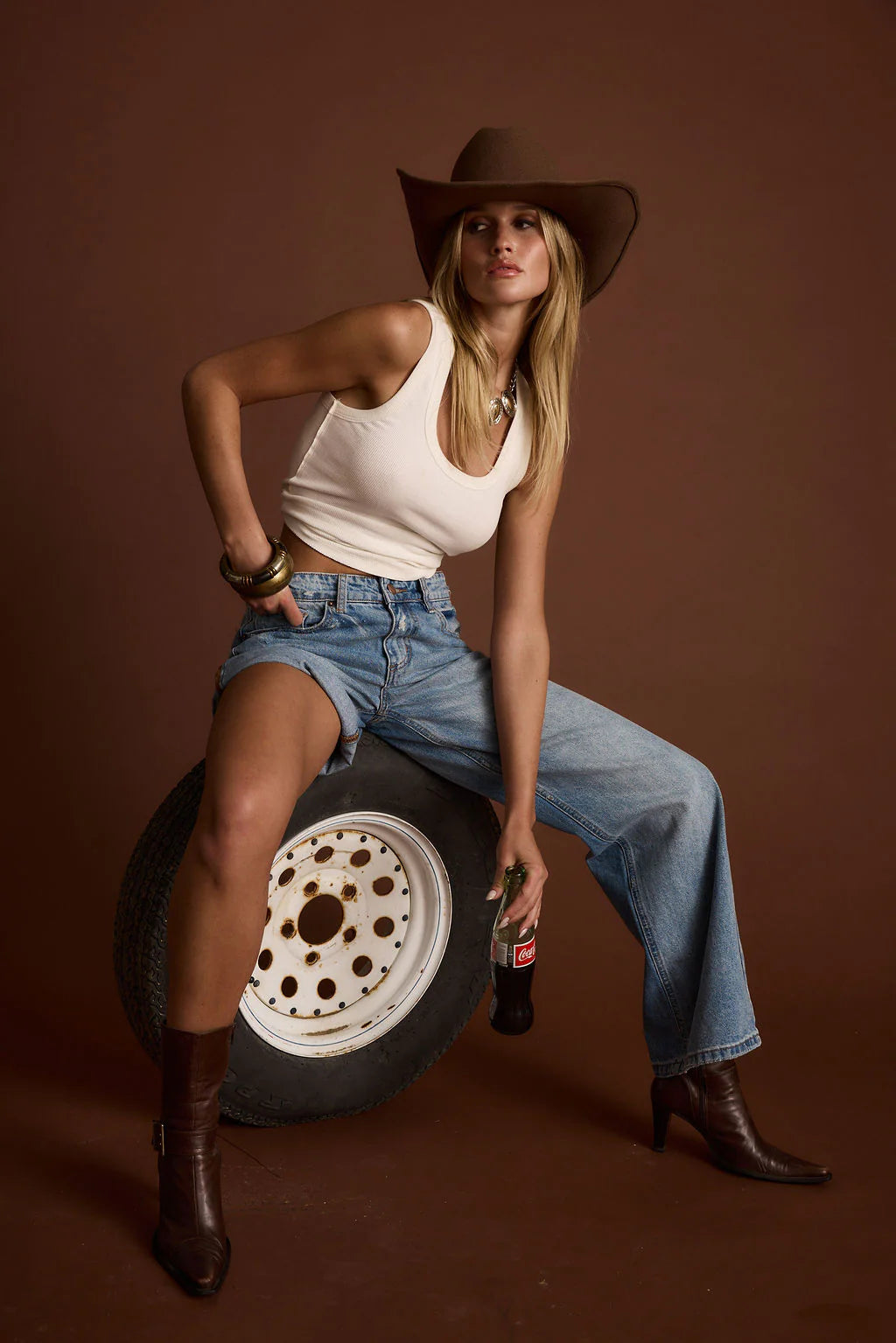 Eastwood Light One Legged Boyfriend Jeans