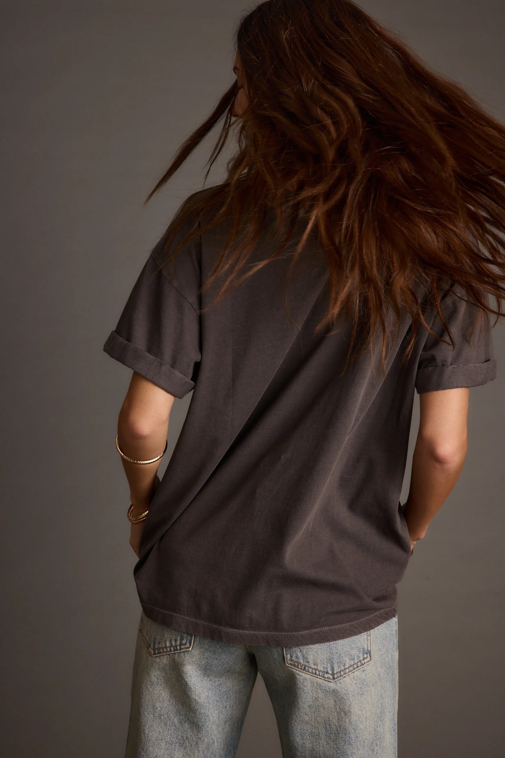 Callie Charcoal Oversized Graphic Tee
