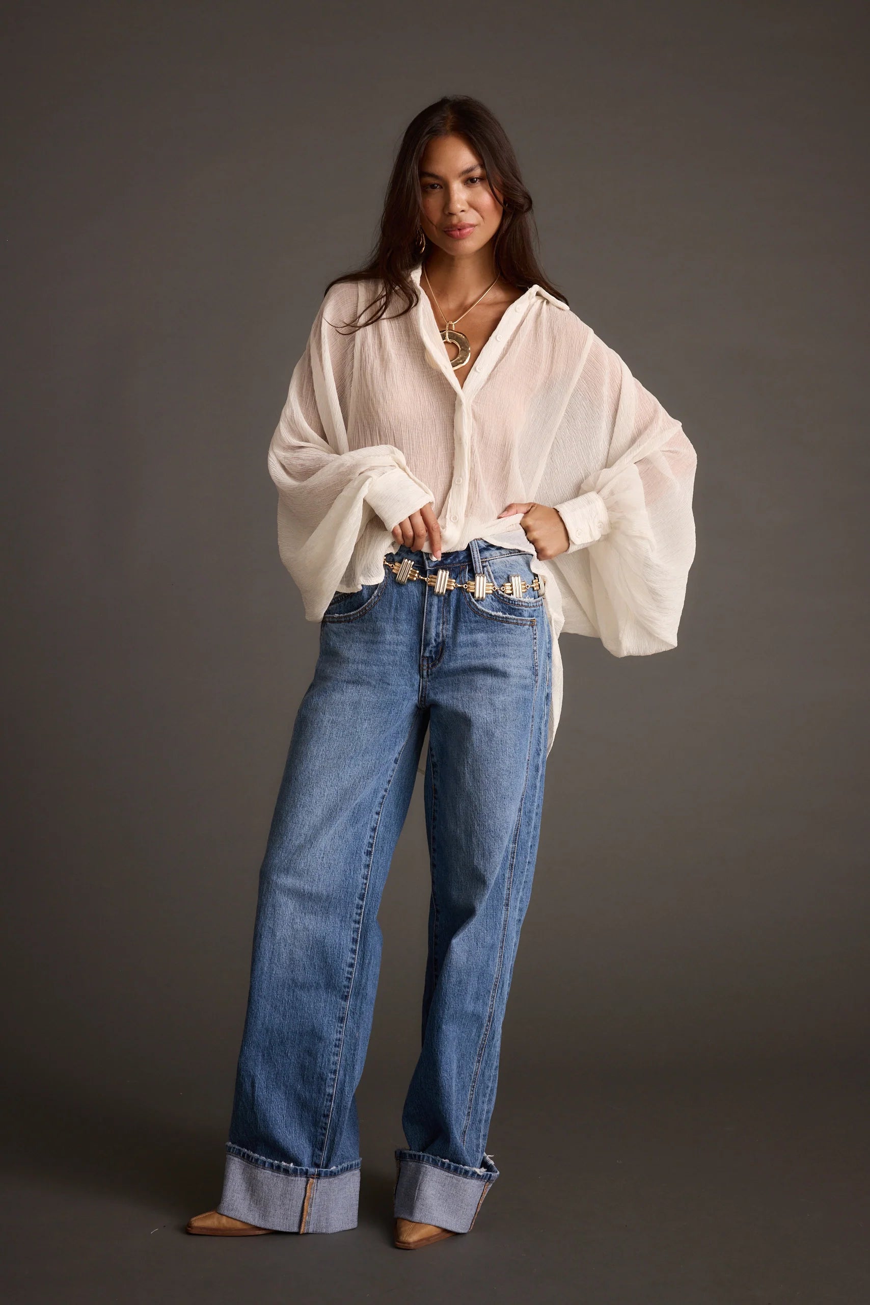 Claudia Ivory Oversized Blouse