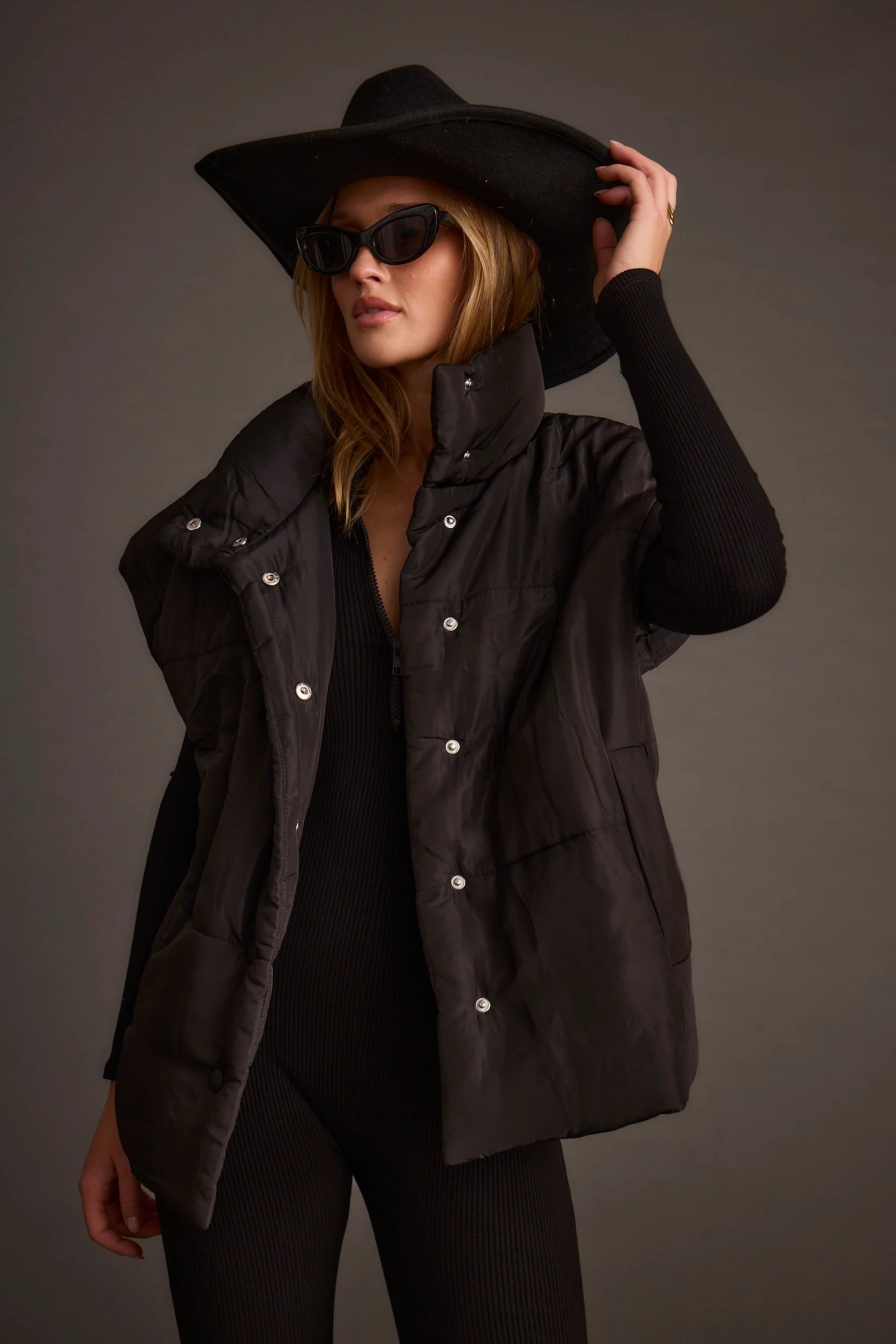 Summit Black Puffer Vest