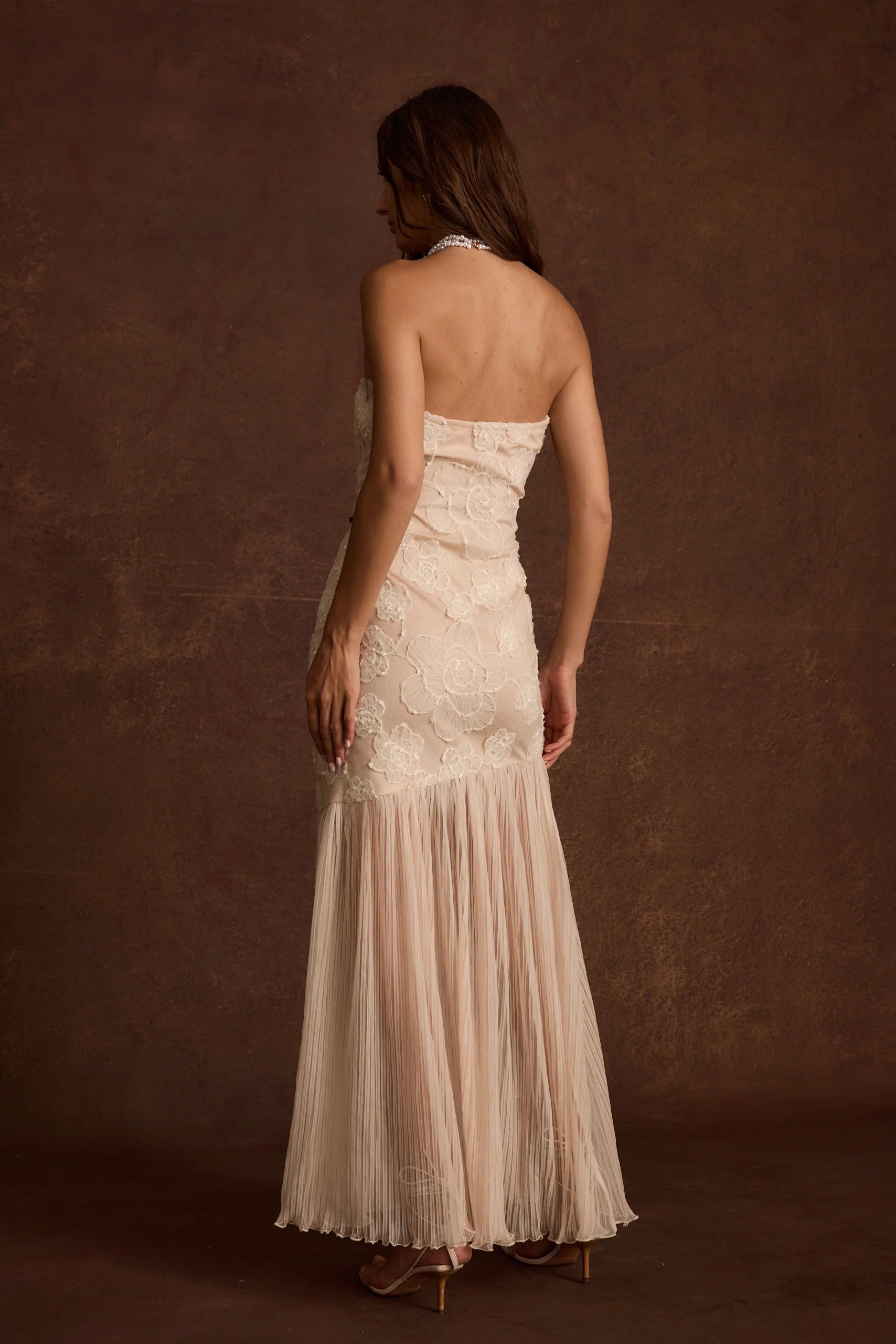 Daylight Blush Embroidered Maxi Dress