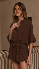 Vern Playsuit - Chocolate