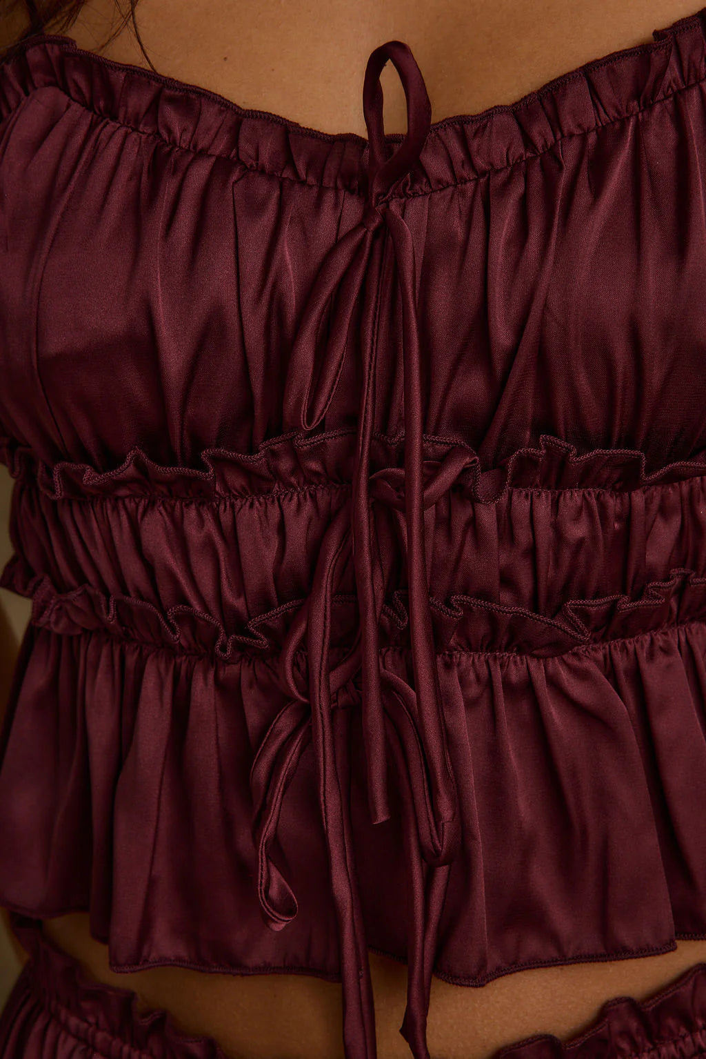 Dahlia Mulberry Satin Tank