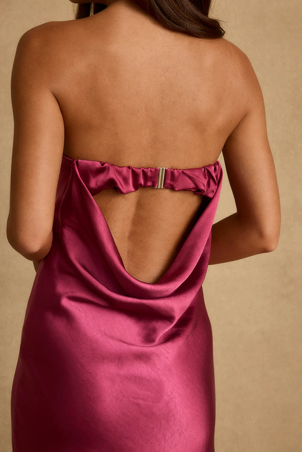 Natalia Fuschia Strapless Maxi Dress