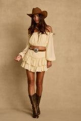 Panama Baby Yellow Chiffon Top