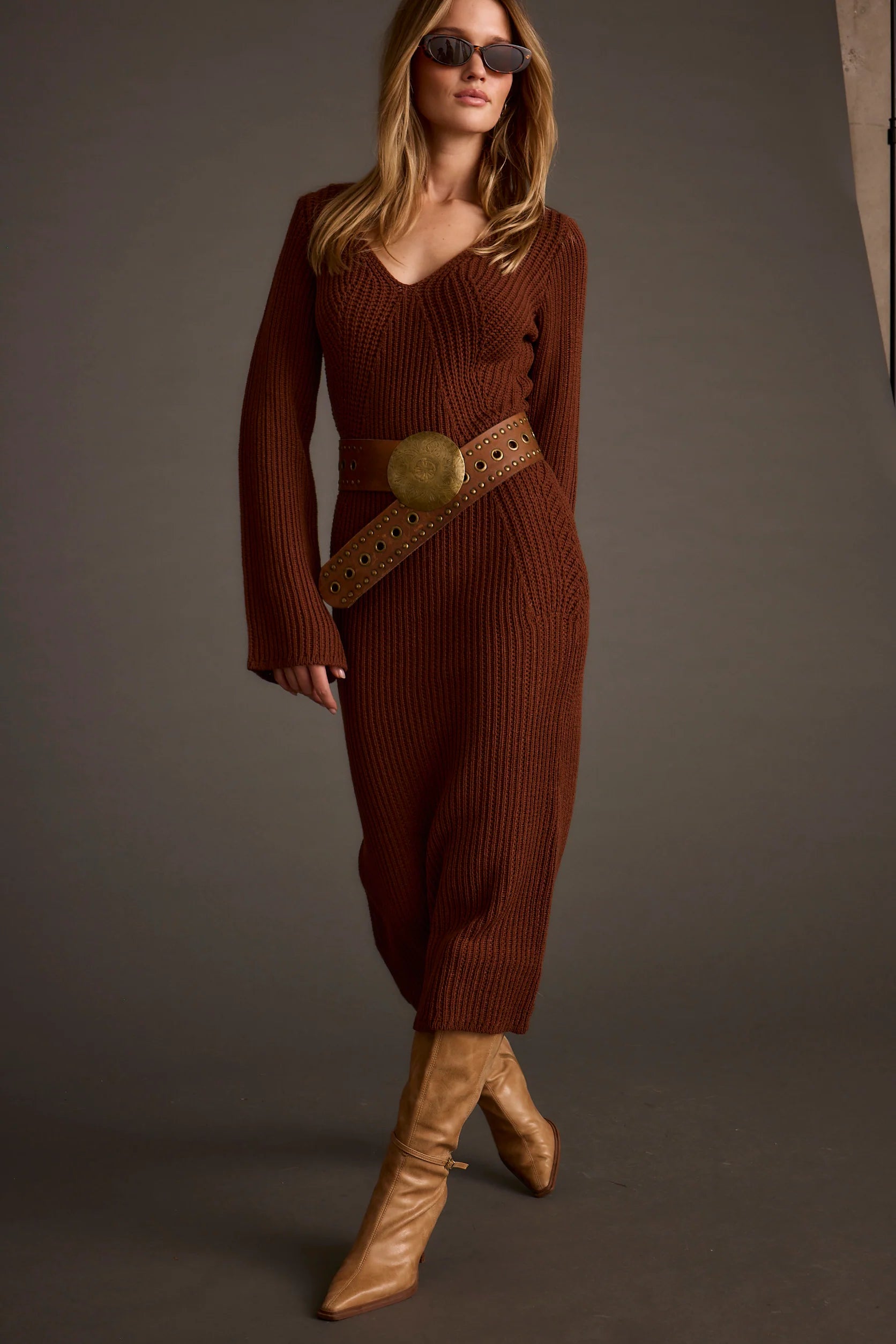 Nolita Cinnamon Midi Sweater Dress
