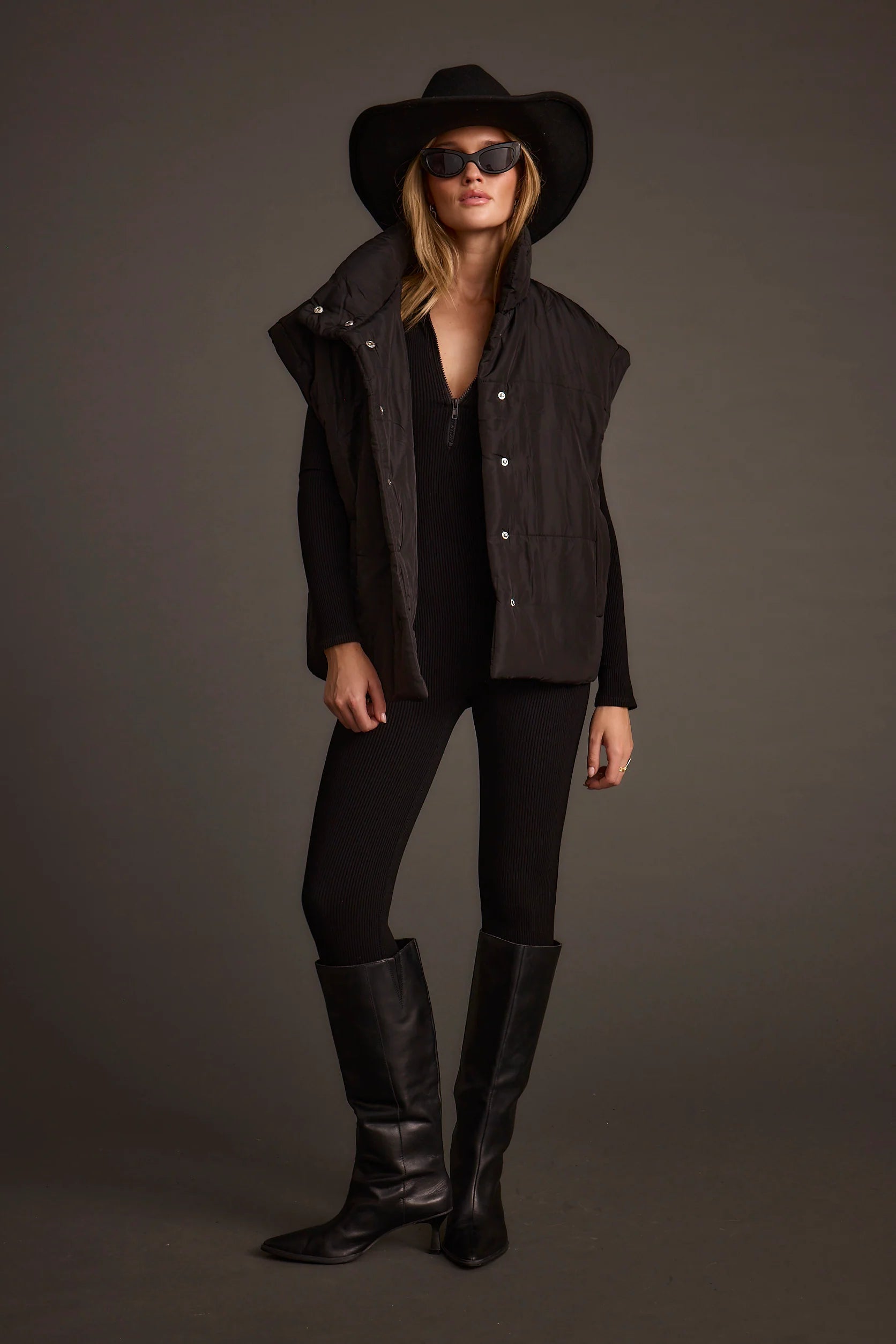 Nordic Black Ribbed Jumpsuit